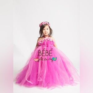 Charming Fuchsia Kids Formal Dress